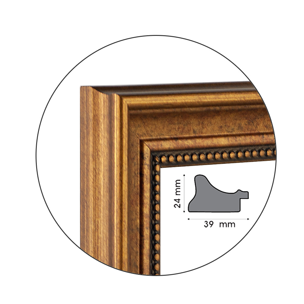 Ramă pentru puzzle „Relief” - până la 1000 piese / Culoare cupru-auriu